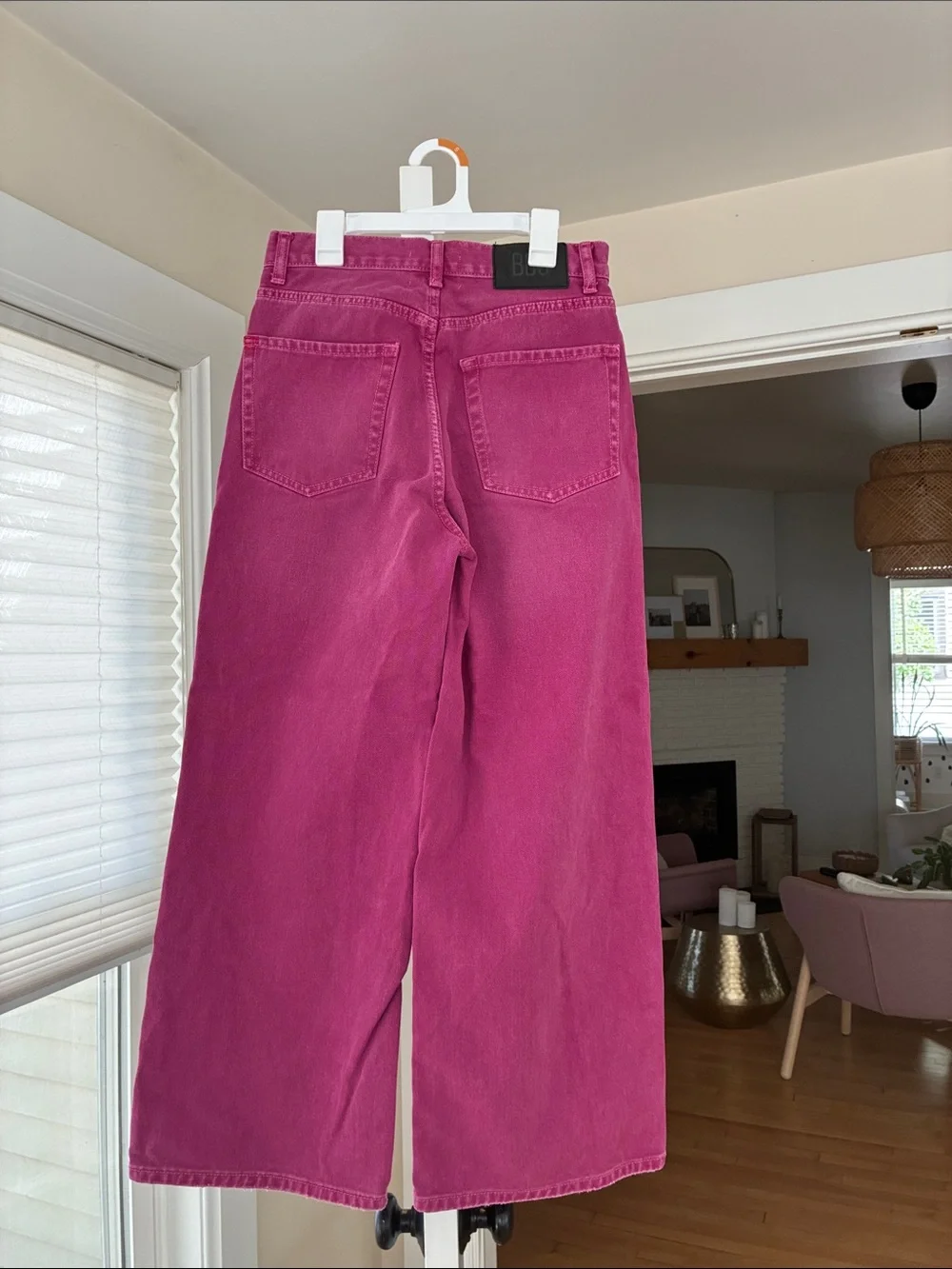 BDG Wide Leg Jeans in Vibrant Magenta
